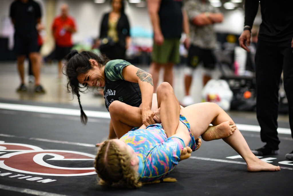 Cadence Glann at ADCC Austin in the adult intermediate finals.  Reach out to us to schedule your Jiu Jitsu private lessons today!
